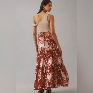 NWT ANTHROPOLOGIE HUTCH MAXI TEIRED FLORAL SKIRT LARGE